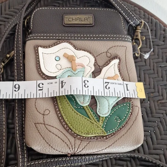Charming Chala Lilly Blooms Flower Floral Cell Phone Purse Mini Crossbody Bag - Picture 5 of 12
